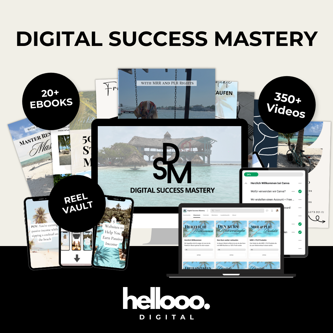 DIGITAL SUCCESS MASTERY - DSM - Digitale Produkte Kurs  | MRR